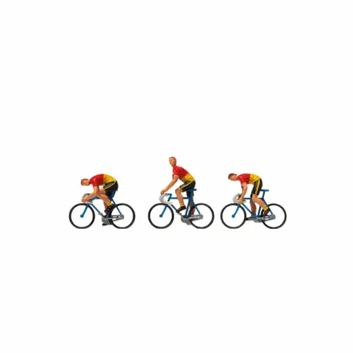 [PR25003] Lot de 3 cyclistes - Preiser 25003 - HO 1/87