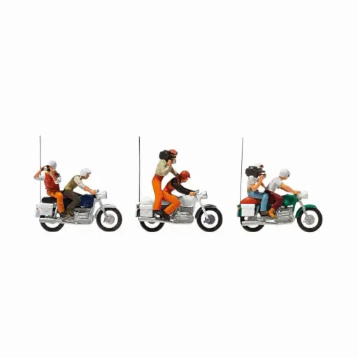 [PR25102] Télévision et presse cyclistes - Preiser 25102 - HO 1/87