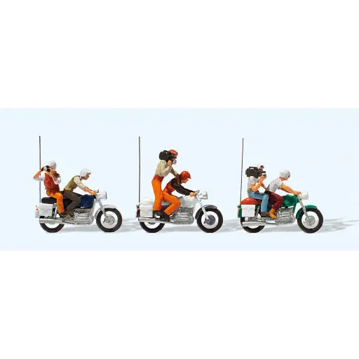 [PR25102] Télévision et presse cyclistes - Preiser 25102 - HO 1/87