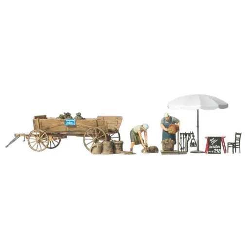 [PR10742] Stand vente de pommes de terre - Preiser 10742 - HO 1/87