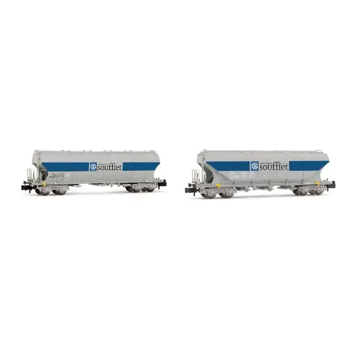 [HN6510] Set 2 wagons trémies Arnold HN6510 UAGPPS - N 1/160 - SNCF - EP V / VI