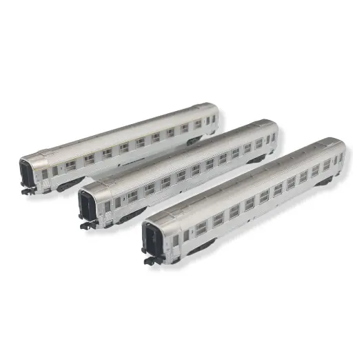 [HN4335] Set 3 voitures voyageurs DEV Inox Arnold HN4335 - N 1/160 - SNCF - EP III