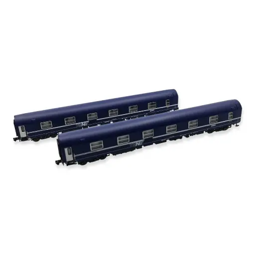 [HN4405] Set 2 voitures lits T2 - Arnold HN4405 - N 1/160 - SNCF - Ep V/VI - 2R