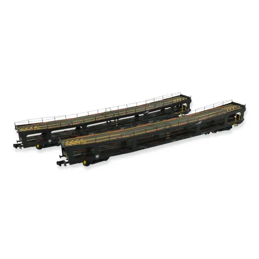 [HN4412] Set 2 wagons porte-autos DD DEV 66 Arnold HN4412 - N 1/160 - SNCF - EP V
