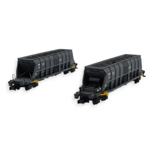 [HN6548] Set 2 wagons trémies Faoos Arnold "S.G.W." HN6548 SCNF - N 1/160 - EP IV