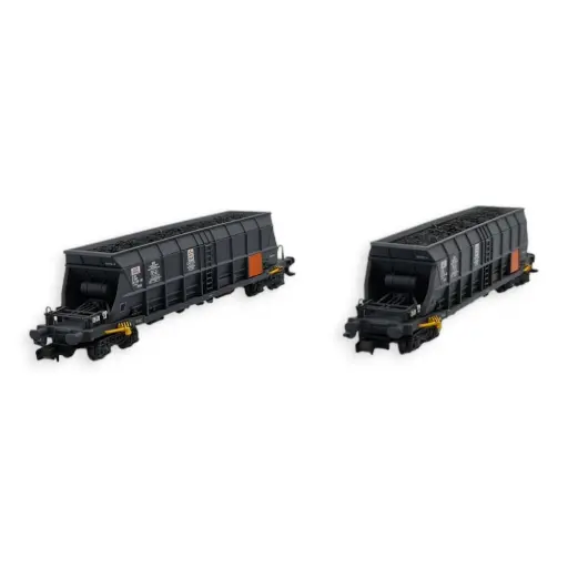 [HN6550] Set 2 wagons trémies Faoos Arnold "Capcol/EDF" HN6550 SCNF - N 1/160 - EP IV