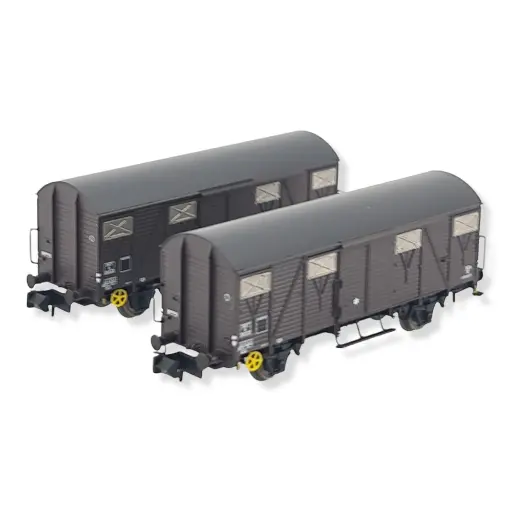 [HN6514] Set 2 wagons couverts K ARNOLD HN6514 - SNCF - N 1/160 - EP III