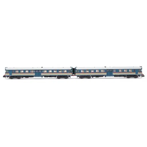 [HN2569S] Set de 2 autorails diesels ALn 668 série 3100, livrée original bleue/beige, verre bombés - Arnold HN2569S - N 1/160 - FS - Ep IV - Digital sound - 2R