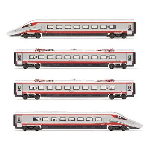 [HN2577S] Set de 4 unités, autorails électriques ETR 610, « ECE Milano – Frankfurt », livrée « Frecciargento » - Arnold HN2577S - N 1/160 - FS - Ep VI - Digital sound - 2R