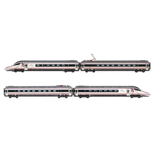 [HN2578] Set de 4 unités, autorails électriques S-114, livrée « 75 ans RENFE » - Arnold HN2578 - N 1/160 - RENFE - Ep VI - Analogique - 2R