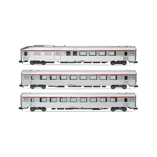 [HN4441] Set de 3 voitures voyageurs TEE "Cisalpin" - Arnold HN4441 - N 1/160 - SNCF - Ep IV - 2R