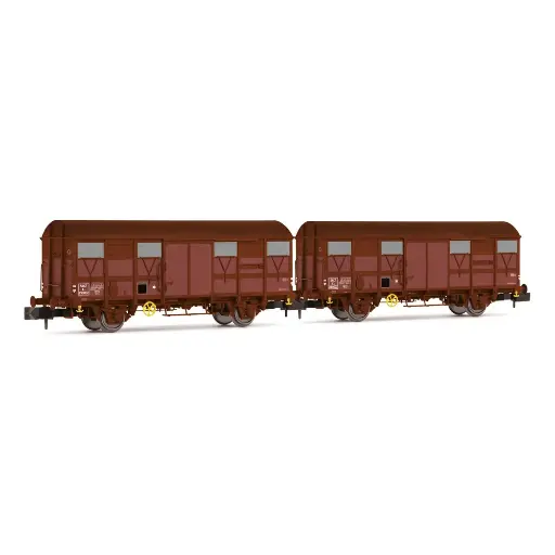 [HN6570] Set 2 wagons couverts Kv Permaplex ARNOLD HN6570 - SNCF - N 1/160 - EP III