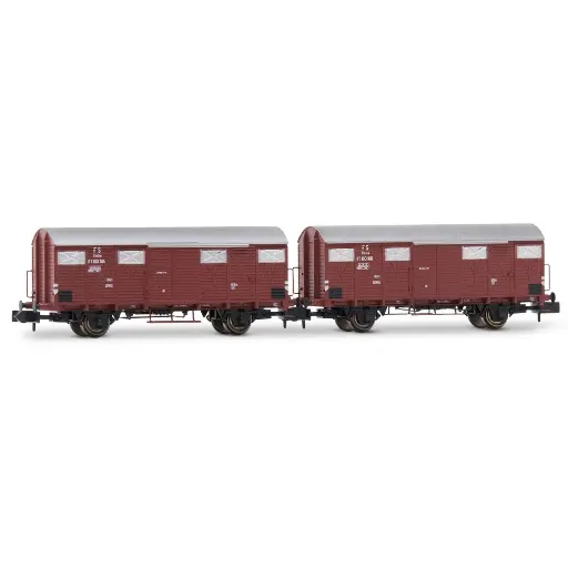 [HN6573] Coffret de 2 wagons couverts Gs - Arnold HN6573 - N 1/160 - FS - EP III