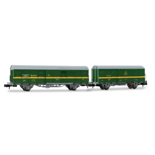 [HN6577] Coffret de 2 wagons couverts "Tren Taller Oviedo" - Arnold HN6577 - N 1/160 - RENFE - EP VI-V