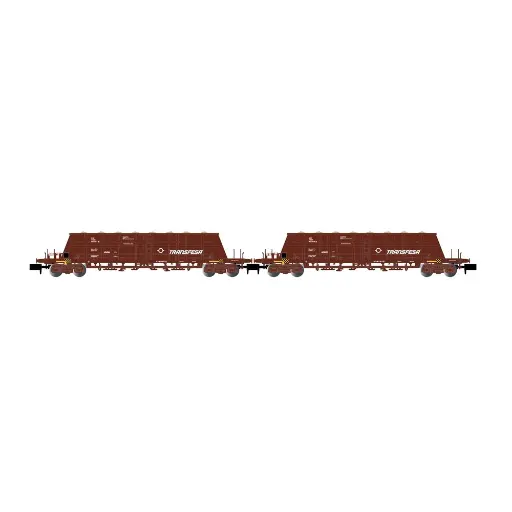 [HN6617] Coffret de 2 wagons Trémies Faoos "Transfesa" - Arnold HN6617 - N 1/160 - RENFE - EP IV-V