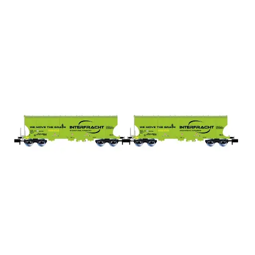 [HN6625] Coffret de 2 wagons trémies "Neongreen" - Arnold HN6625 - CZ - EP VI