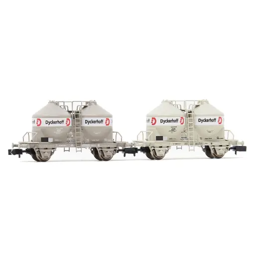 [HN6639] Coffret de 2 wagons silos "Dyckerhoff" - Arnold HN6639 - N 1/160 - DB - EP IV