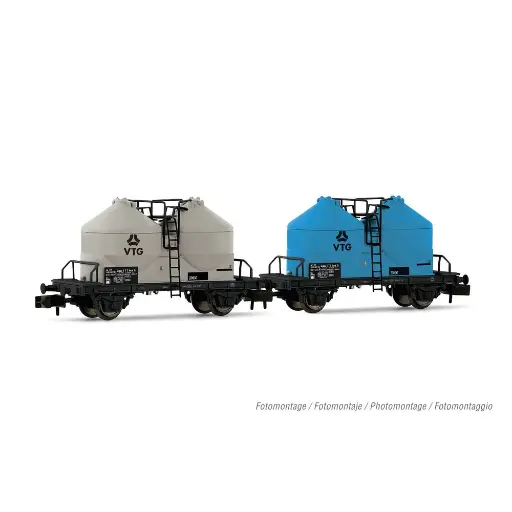 [HN6640] Coffret de 2 wagons silos "VTG" - Arnold HN6640 - N 1/160 - DR - EP IV