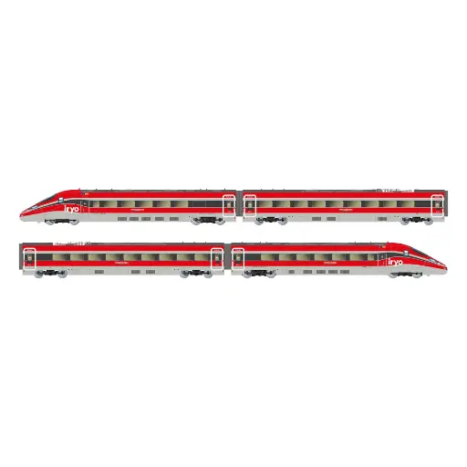[HN2622D] Coffret de base 4 unités du TGV "Frecciarossa 1000" Iryo - Arnold HN2622D - N 1/160 - FS - EP VI - DCC