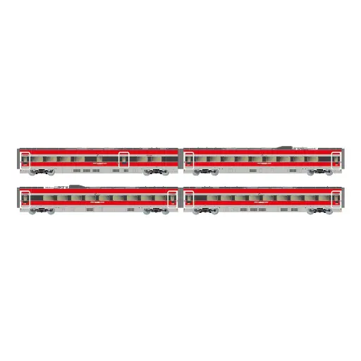 [HN3514] Coffret de 4 voitures intermédiaires du TGV "Frecciarossa 1000", publicité "Le plaisir d'un voyage nouveau" - Arnold HN3514 - N 1/160 - FS - EP VI