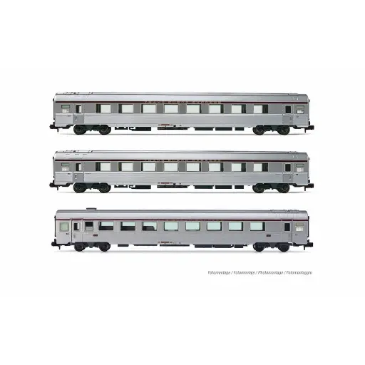 [HN4498] Coffret de 3 voitures type Mistral '69, TEE "Jules Verne" - Arnold HN4498 - N 1/160 - SNCF - EP IV
