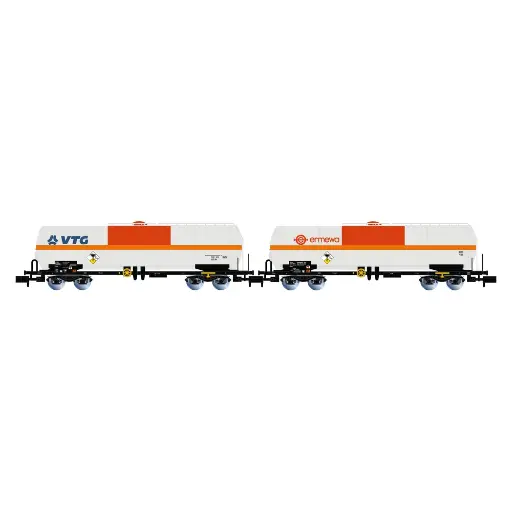 [HN6634] Coffret de 2 wagons-citernes « VTG + Ermewa » - Arnold HN6634 - N 1/160 - SNCF - EP VI
