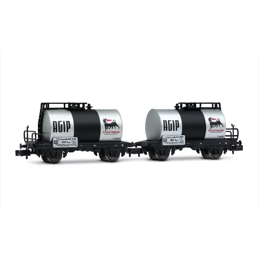 [HN6700] Coffret de 2 wagons-citernes « Agip » - Arnold HN6700 - N 1/160 - FS - EP III-IV