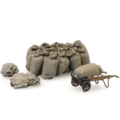 [AR387.450] Sacs en toile de jute et diable - Artitec 387.450 - HO 1/87