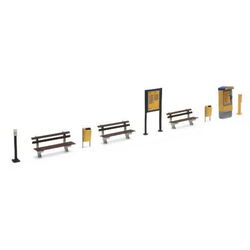 [AR387.172] Ensemble accessoires de quai - ARTITEC 387.172 - HO : 1/87