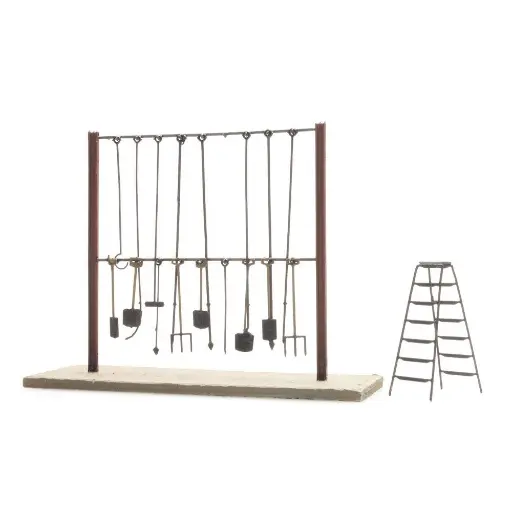 [AR387.224] Un porte-outils avec escabeau - Artitec 387.224 - HO 1/87