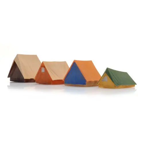 [AR387.567] Quatre tentes - différentes couleurs/formes - Artitec 387.567 - HO 1/87