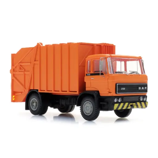 [AR487.052.13] Camion poubelle DAF orange - ARTITEC 487.052.13 - HO : 1/87
