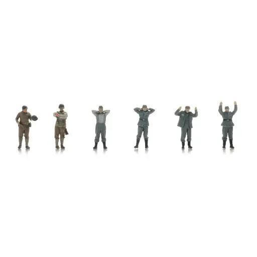 [AR5870054] Prisonniers de guerre de la Wehrmacht + gardes américains - Artitec 5870054 - HO 1/87