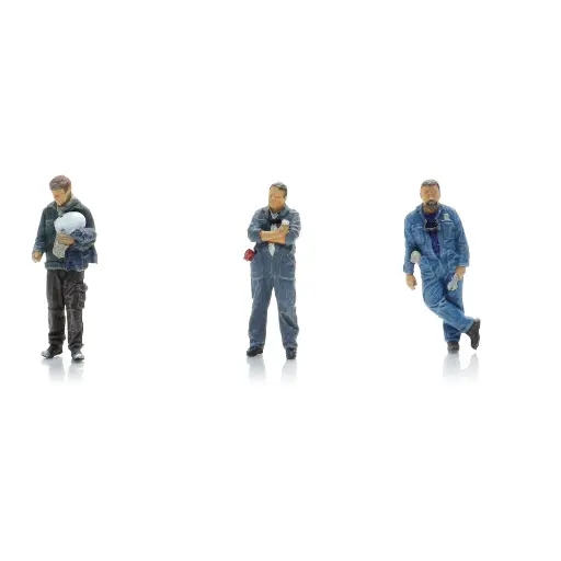 [AR5870085] 3 sidérurgistes en réunion de travail - Artitec 5870085 - HO 1/87