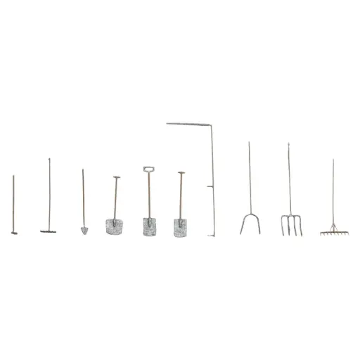 [AR10.335] Kit d'outils agricole - ARTITEC 10.335 - HO 1/87 - Fourches - Pelles - Râteaux
