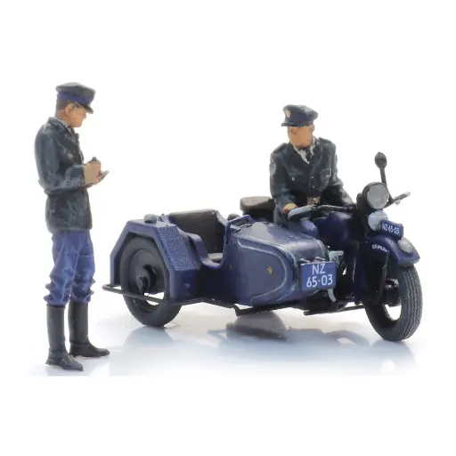 [AR10.422] Moto de la police du Reich avec 2 figurines - Artitec 10.422 - HO 1/87