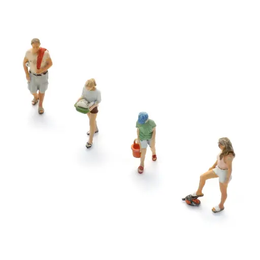 [AR5870096] Lot de 4 figurines "La vie en camping" - Artitec 5870096 - HO 1/87