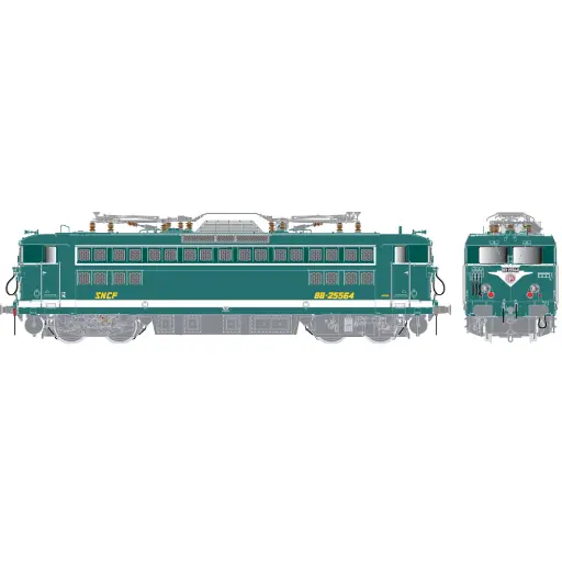 [R37.HO41087DS] Locomotive Électrique BB 25564 - R37 HO 41087DS - HO 1/87 - SNCF - EP IV - DCC SON