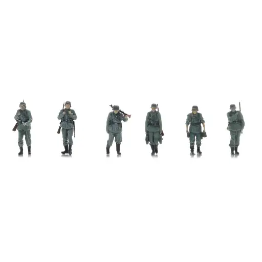 [AR5870062] Infanterie de la Wehrmacht en marche vers la ligne de front, lot de 6 - Artitec 5870062 - HO 1/87