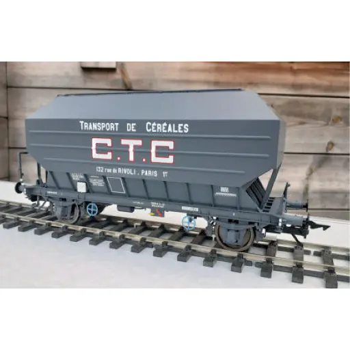 [RAIL433012-4] Wagon céréalier B. Richard CTC gris foncé - Rail 433012/4 - O 1/43 - SNCF - Ep IV - 2R