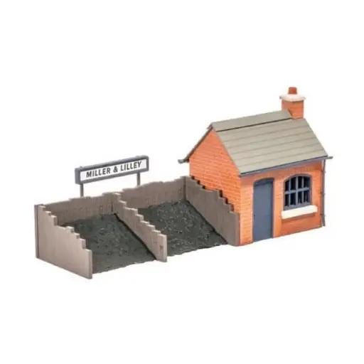[RA532] Dépôt de Charbon - RATIO 532 - Échelle OO 1/76 / HO 1/87 - 140 x 30 mm - Marron / noir