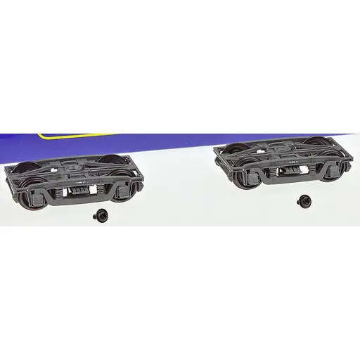 [REXB106A02] Set de 2 bogies Y2, 4 boites à coussinet, gris ardoise
