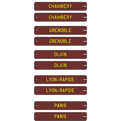 [REXB027] Set de 10 plaques délavées itinéraires voitures postales SUD-EST