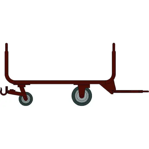 [REXB030] Set de 4 chariots poste tubes verts / bruns + marquages PTT