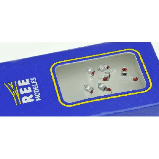 [REXB502] Set de 6 lanternes fin de convoi livrées alu