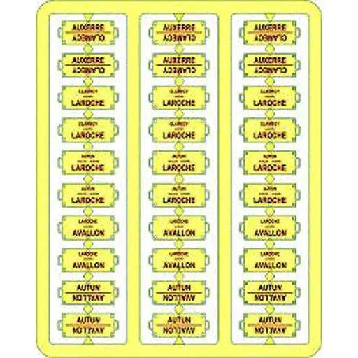 [REXB043] Plaques Itinéraires lettres rouges SUD- EST