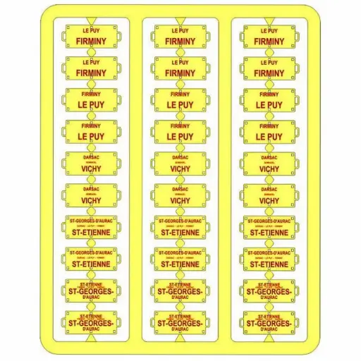 [REXB044] Plaques Itinéraires lettres rouges SUD- EST