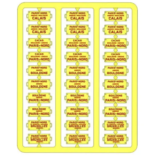 [REXB047] Plaques Itinéraires lettres rouges NORD