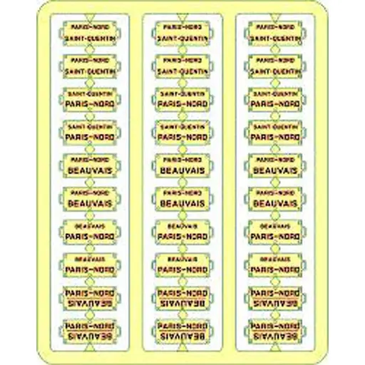 [REXB048] Plaques Itinéraires lettres rouges NORD