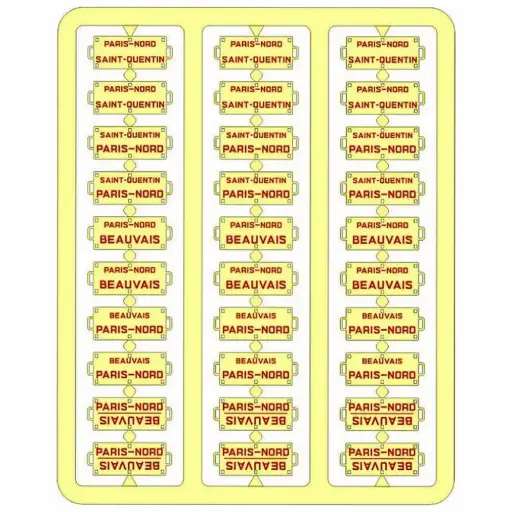 [REXB048] Plaques Itinéraires lettres rouges NORD